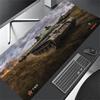 World of Tanks XXL Large Gaming Mouse Pad Black Desk Mat Non-Slip Keyboard Mousepad Stitched Edge Computer Office Table Cushion