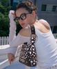 Breezlet Cow Lace Suede Shoulder Bag [Brown]