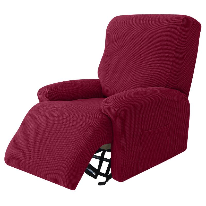 Corn Grid Jacquard Recliner Sofa Cover Elastic Armchair Case Anti-Dust Sofa Covers Non-Slip Lazy Chair Cover For Living Room