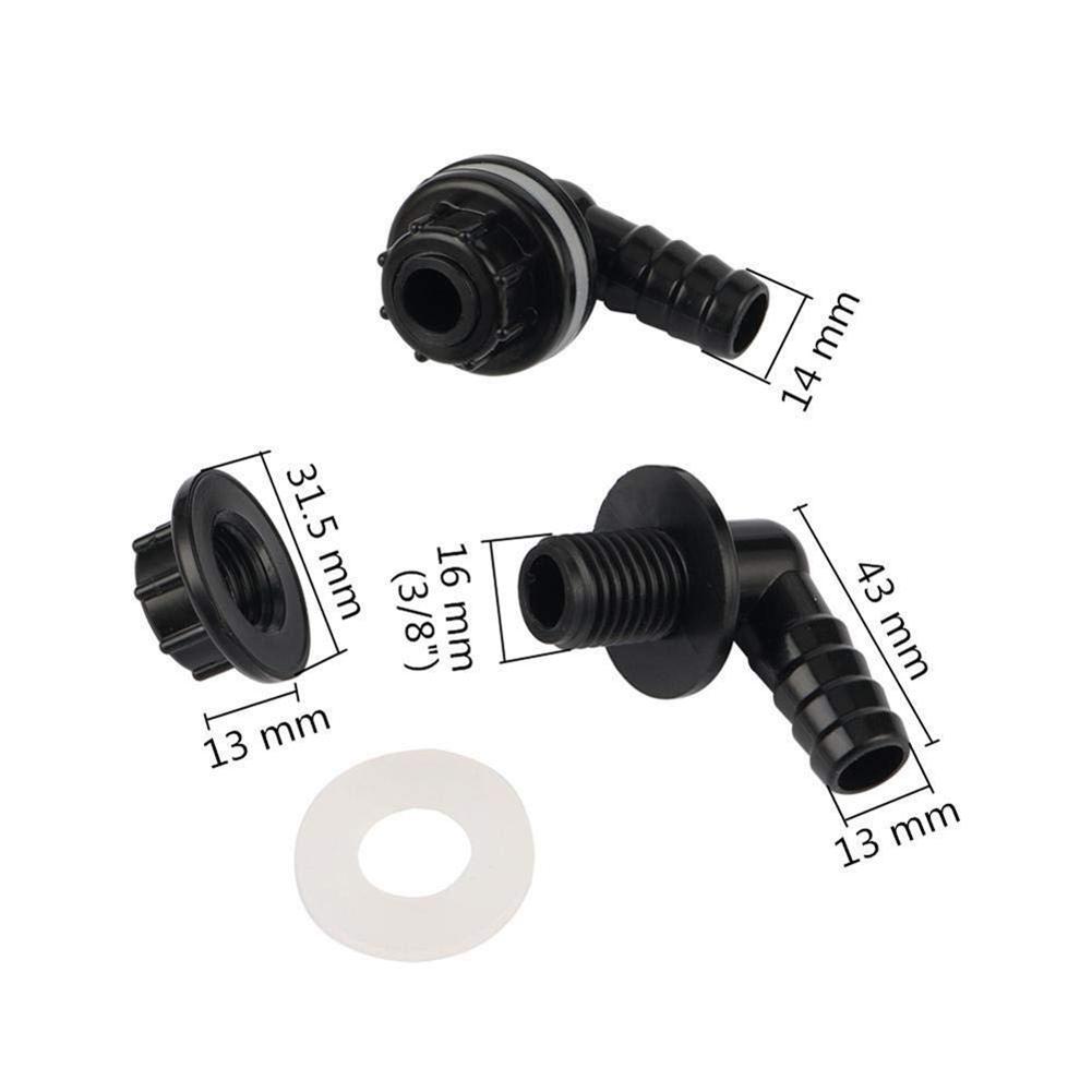 3/8" To 14mm Elbow Connector Hose Nozzle For Water Tank Fish Tank Hose Joints Aquatic Pet Irrigation Water Pipe Drain Connectors