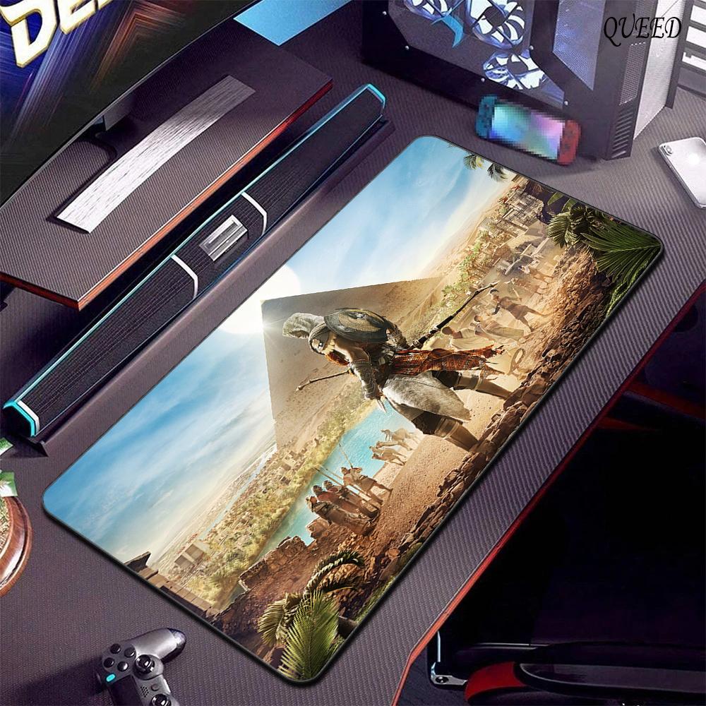 900x400 Large Mouse Pad A-Assassin S -Creed Gaming Mousepad Speed Desk Mat Laptop Gaming Mats For Office Carpet Desk Accessories
