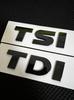 1X Car Styling ABS Glossy Black Sticker TDI TSI Font Car Tail Decal For VW Touareg Car Accessories