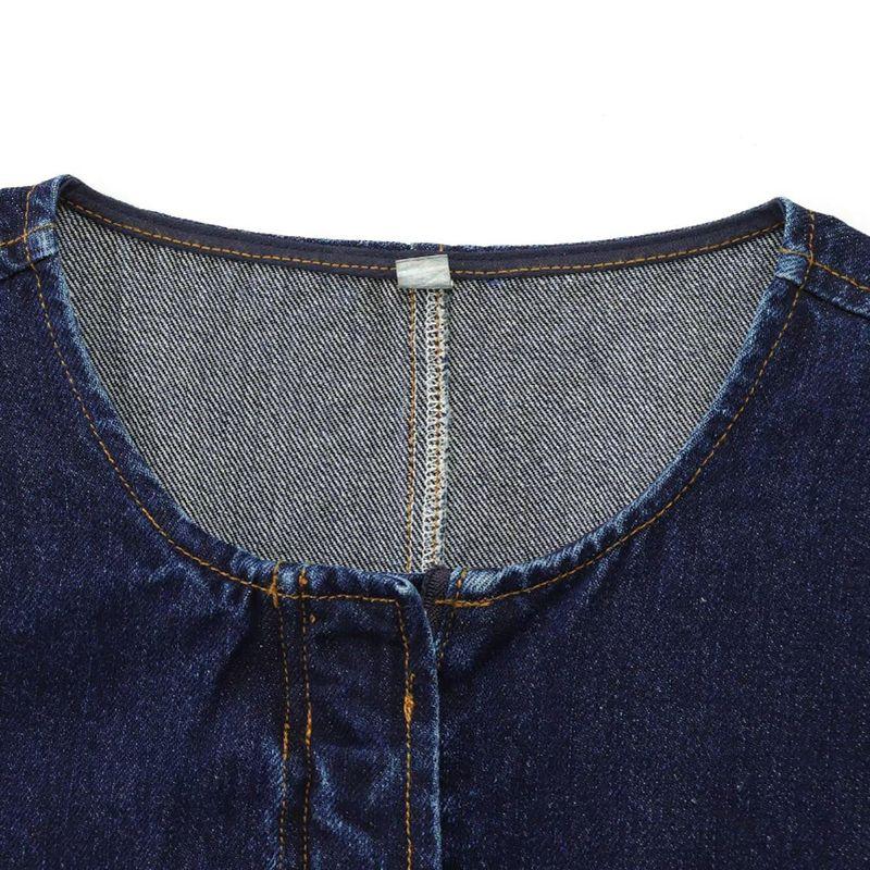 Kaslead New Arrival Women's Fashion Style Fashion Silm round Neck Denim Sleeveless Vest 126515500