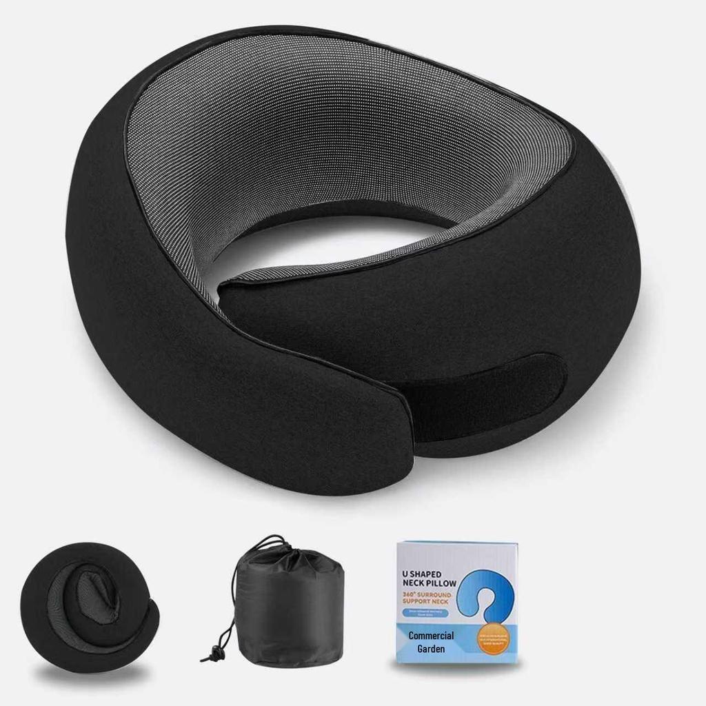 U-Shaped Memory Foam Neck Pillow: Comfortable, Portable Support for Travel