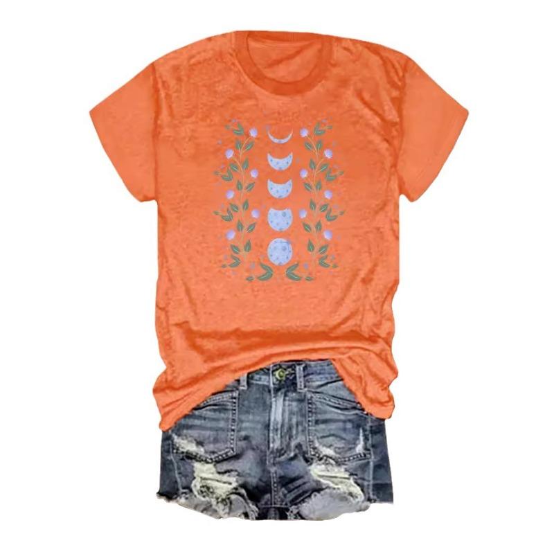 

Летняя женская футболка с круглым вырезом и короткими рукавами с цветочным 3D-принтом 6XL