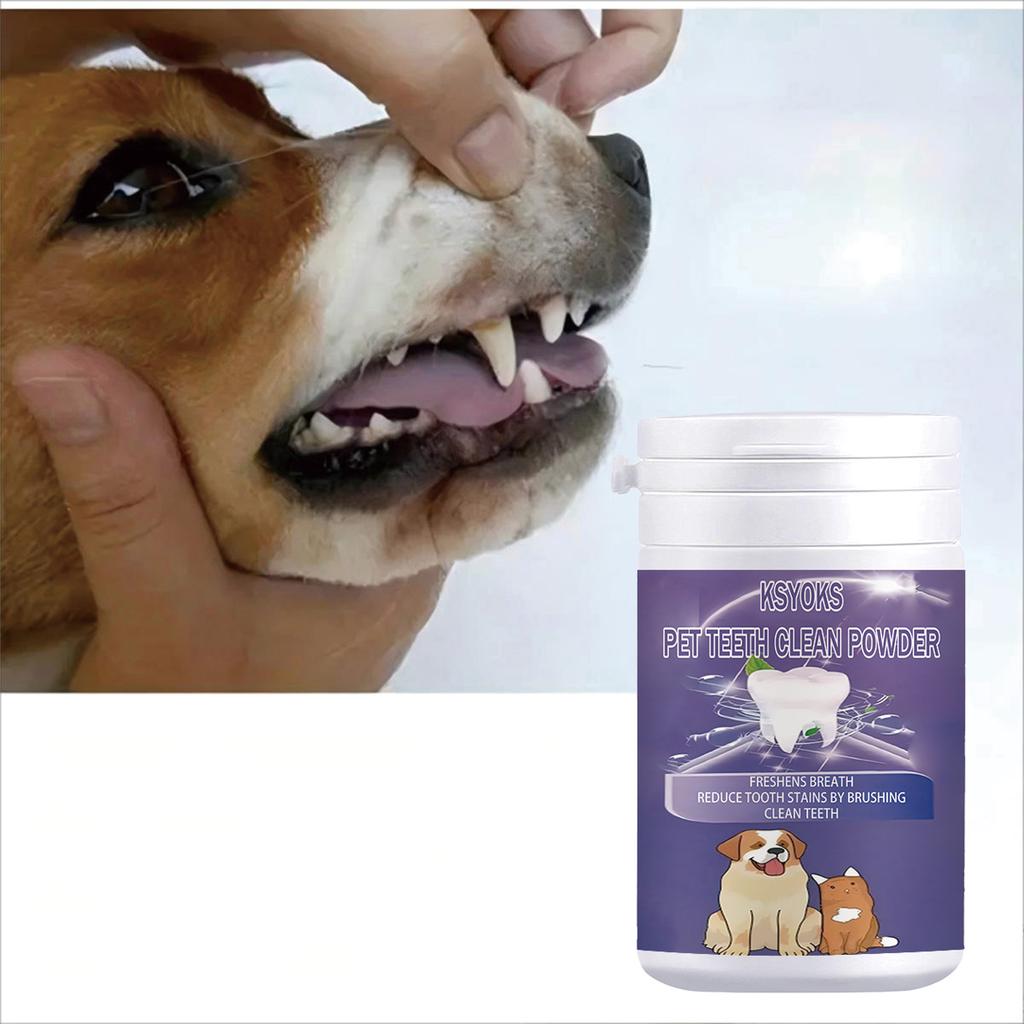 Pet tooth powder efficiently cleans the surface of teeth and helps maintain children's oral hygiene