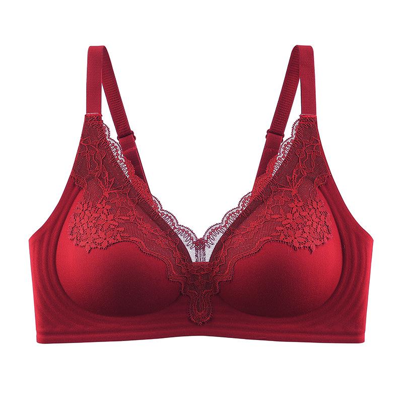 Wysokiej jakości biustonosz push-up z koronkowym wykończeniem: Bez fiszbin, Miękkie wsparcie, Oddychający, z żelowymi paskami dla małego biustu