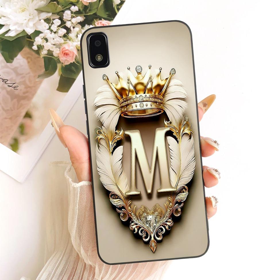Casing For ZTE Blade L210 Cover Case Luxury Crown Fashion A-Z Letters 2D Flat Pattern Soft Bumper