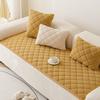 Autumn And Winter Sofa Cover Fabric Solid Anti Slip One-Piece Laying Straight Row Sofa Cushion Cover Skin Friendly And Versatile