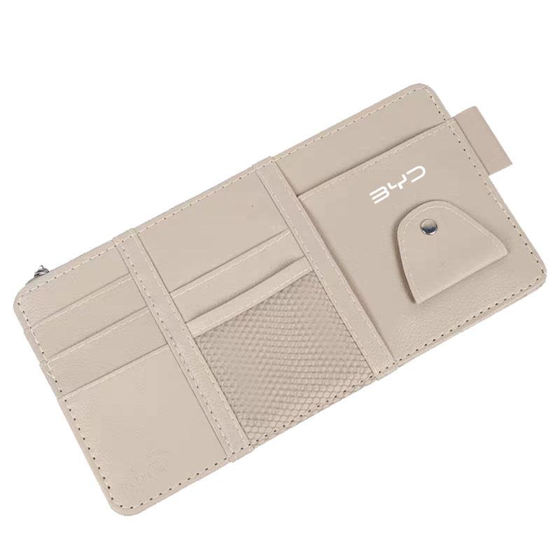 1Pcs Car Visor Organizer Car Visor Sunglasses Holder Visor Emblem Cover For BYD Qing Song Tang Yuan F3 F0 S6 S7 E5 E6 M6 G3 G5