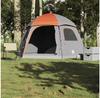 VidaXL Igloo 6-Person Grey-Orange Waterproof Camping Tent