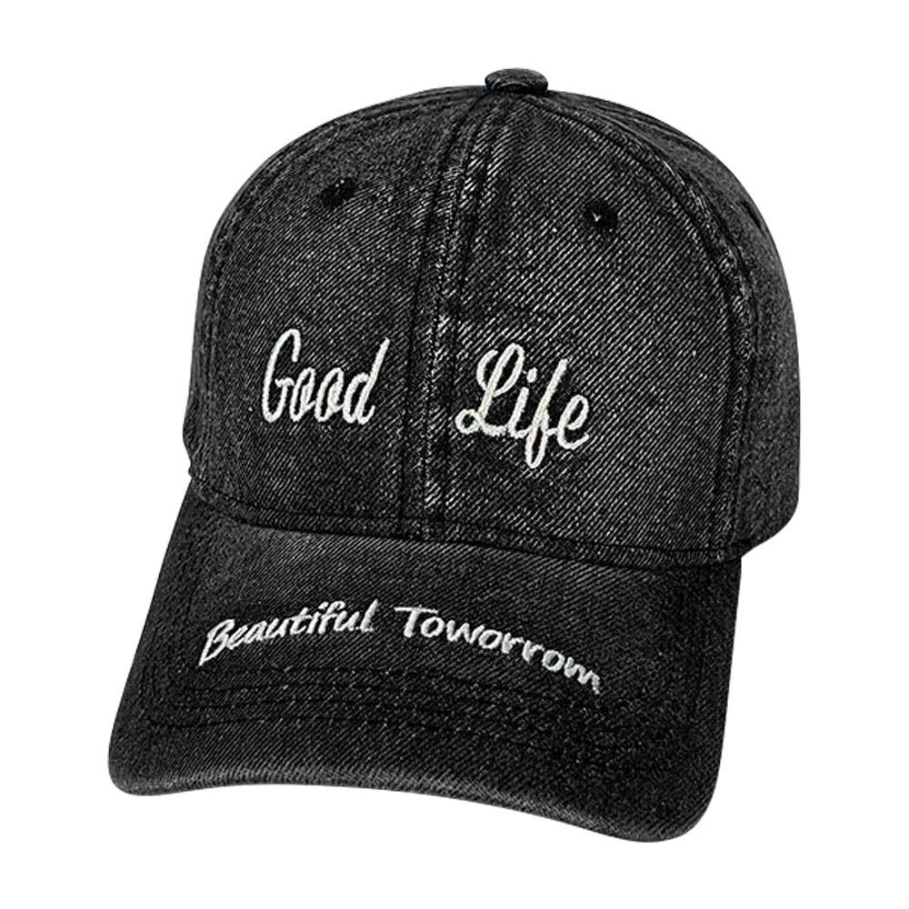 

Letter Embroidery Sunscreen Hat Colorful Peaked Cap Casual Baseball Cap Men чёрный