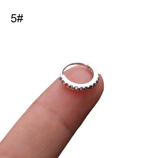 

1шт женщин многоцветный цирконий обруч нос кольцо Huggie серьги спираль ювелирные изделия
