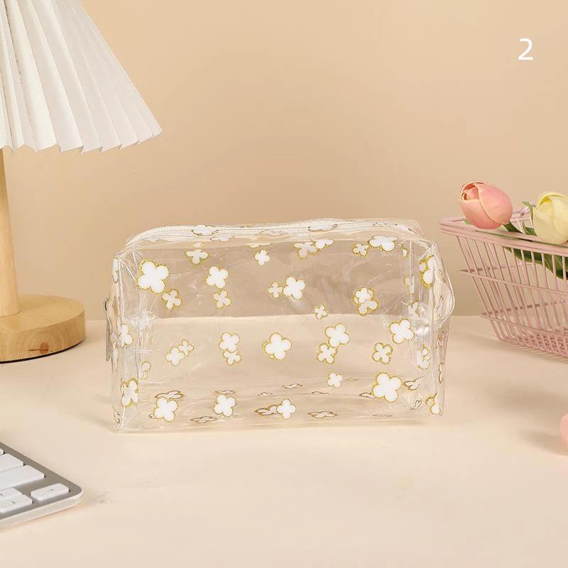 PVC Waterproof Cosmetic Bag Portable Large Capacity Transparent Wash Bag Travel Toiletries Cosmetic Organizer Swimming Bag