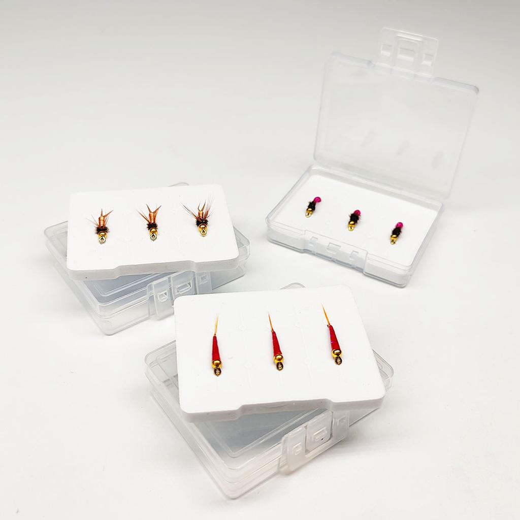 Fly Fishing Flies 9Pcs-3 Boxs Bundle 3 different styles Wet Flies Bait for catching fish like Trout/Bass etc in fresh water