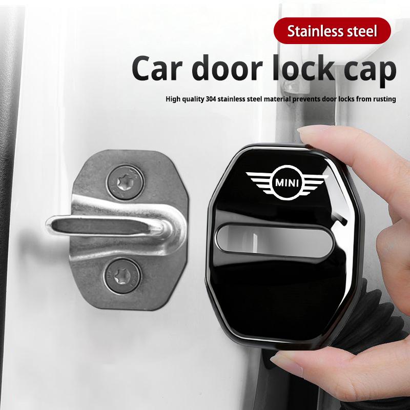 Stainless Steel Car Door Lock Protective Cover Rust Proof Cap For MINI Cooper JCW Countryman Clubman Cabrio Paceman Coupe Coupe