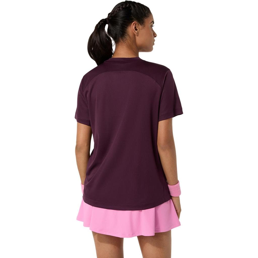 Tennis Wear COURT SS TOP 2042A371 500 XS [ASICS] Women's (DARK AUBERGINE)