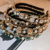 Luxury Shiny Full Rhinestone Headbands Imitation Pearl Hairbands Headwear for Women Party Wedding Hair Accessories Jewelry