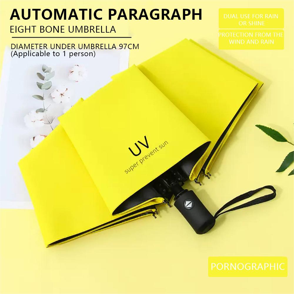 Umbrella Sunscreen Cartoon Sunny Rainy Automatic Folding Student Portable Parasol Shade Accessory Outdoor Gear