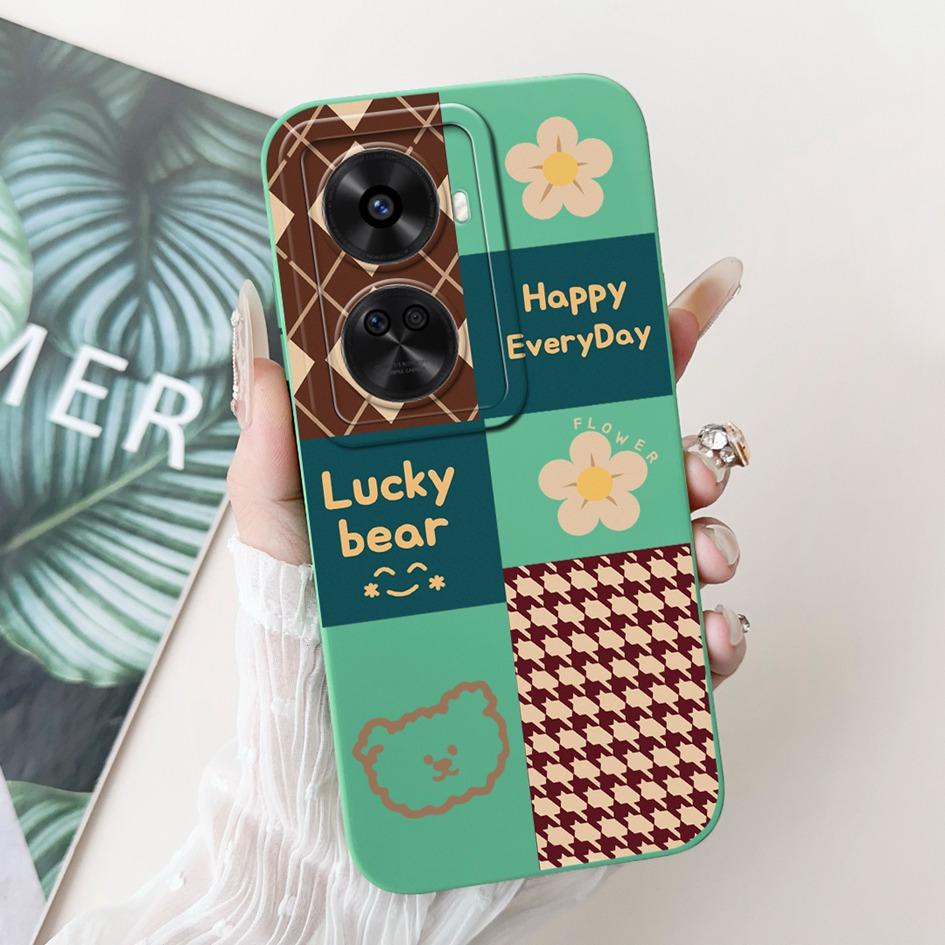 Nova 12 SE Hülle Für Huawei Nova 12 SE Cover 2024 Mode Bemalt Flüssigsilikon Anti-Fall Schutz Stoßfänger Für Nova 12SE Funda