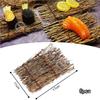 Sashimi Display Bamboo Blinds, Sashimi Serving Display, Sushi Restaurant Decoration, Japanese-Style Party Table Decoration (17*11cm, 6 pieces)