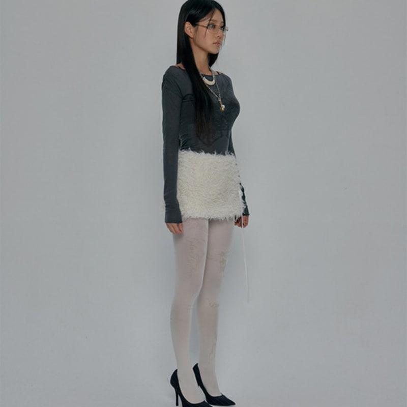 GILA ARCHIVE TATTOOED GRAPHIC TIGHTS_WHITE