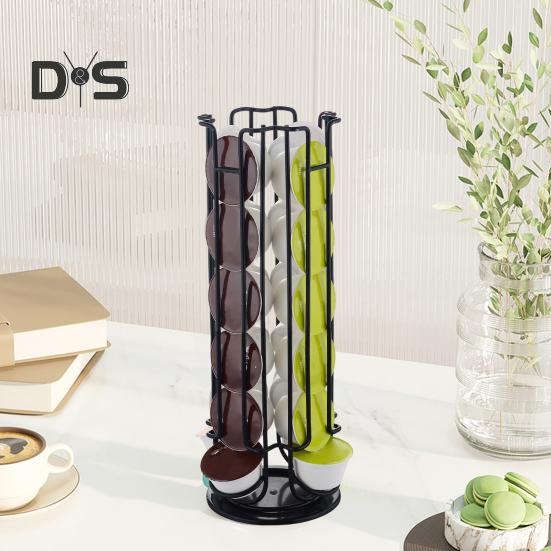 Koffiecapsulehouder Standaard Rek voor Nespresso Vertuoline 360 Graden Draaibaar Grote Capaciteit Organizer Carrousel voor Thuis Kantoor Keuken Cadeau