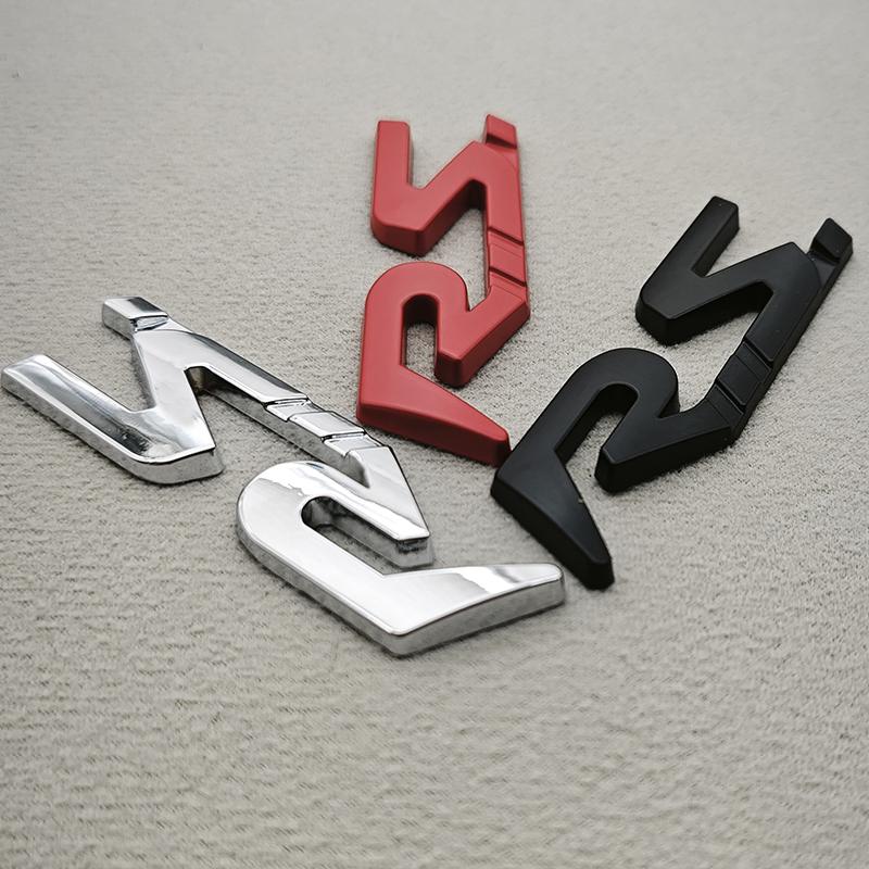 3D Metal RS Logo Car Rear Trunk Front Grille Emblem Badge Sticker Decal for Renault Megane Laguna Duster Captur Fluence Espace Y5