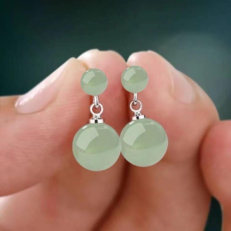 Retro Luminous Cyan Stud Earrings - Women s 2024 Summer Collection