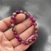 8mm Natūralus arbūzas turmalinas Apyrankė Crystal Reiki Gem Akmens turmalinas Karoliukai Apyrankės Moterims Mados Papuošalai Dovanos