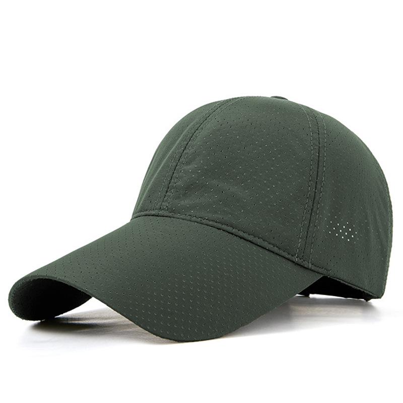 

Дышащая мужская летняя кепка с козырьком для защиты от солнца – быстросохнущая, с длинным козырьком, большого размера, унисекс бейсболка M (56-59cm) армия зеленый