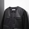 TAOP&ZA Women's Spring Faux Leather Jacket & Skirt Set with Pockets