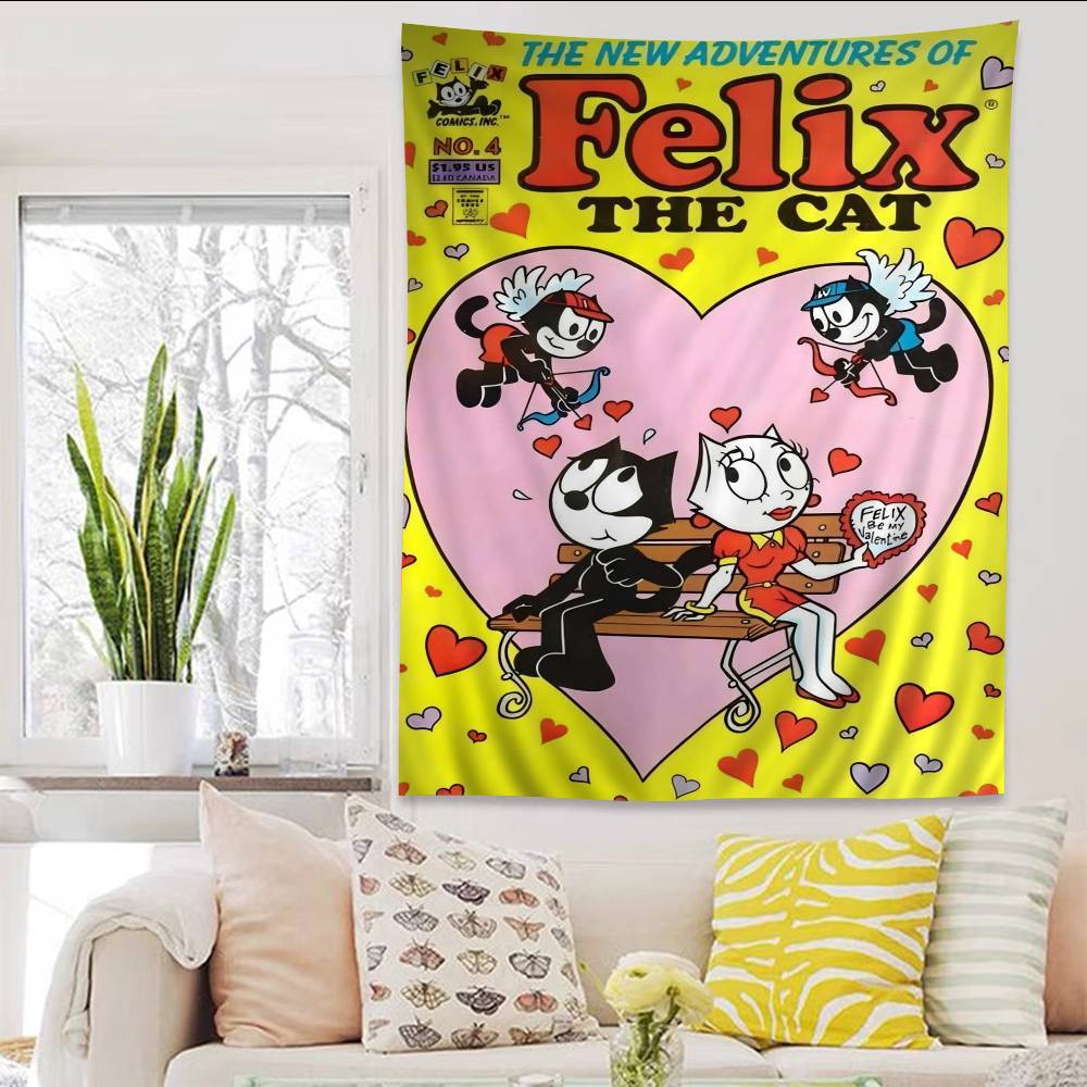 FFelix the Cat Hanging Bohemian Tapestry Bohemian Wall Tapestries Mandala Cheap Hippie Wall Hanging