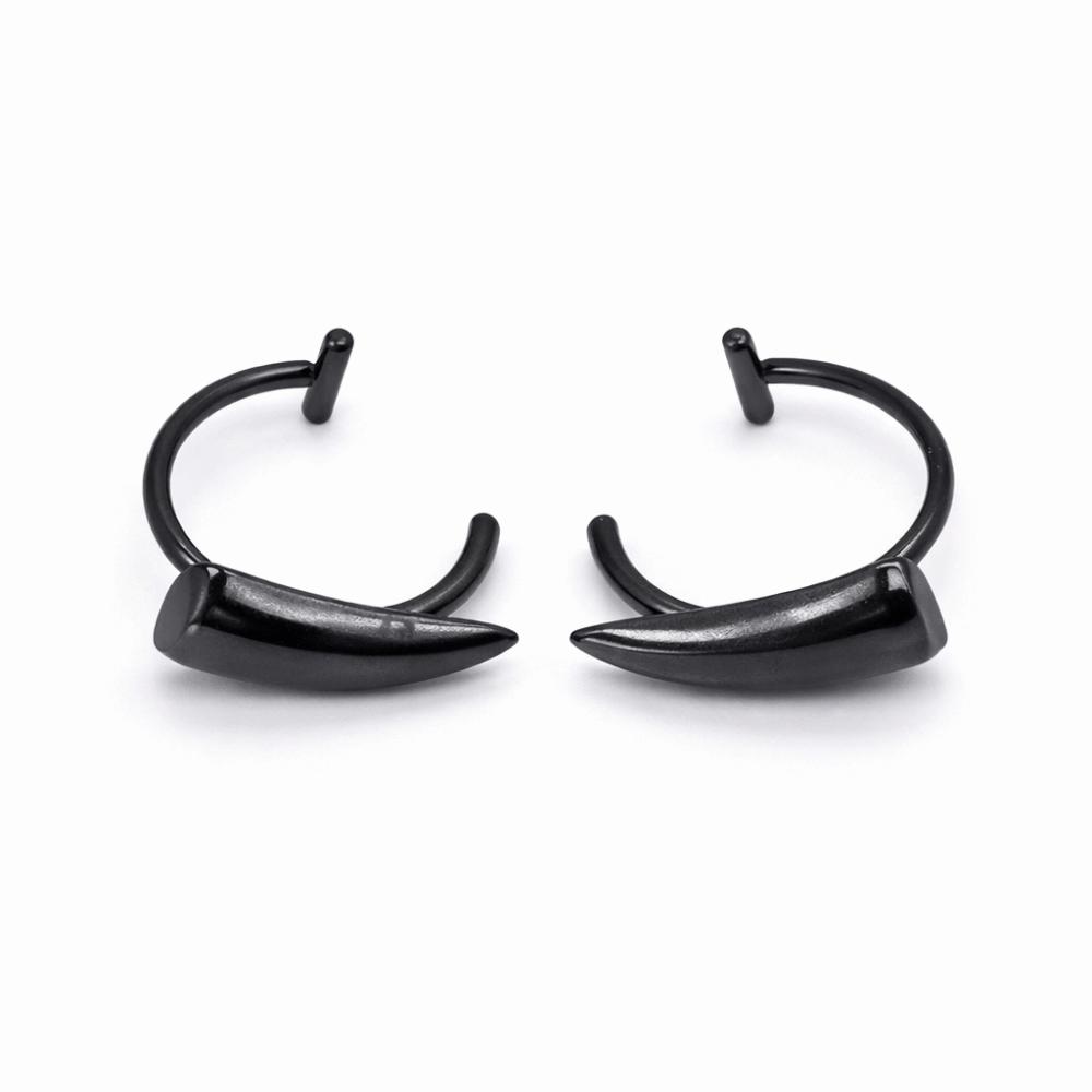 

2PCS/Set Exaggerated Fake Lip Ring Non Piercing Perforation-free Lip Cuff Hip-hop чёрный