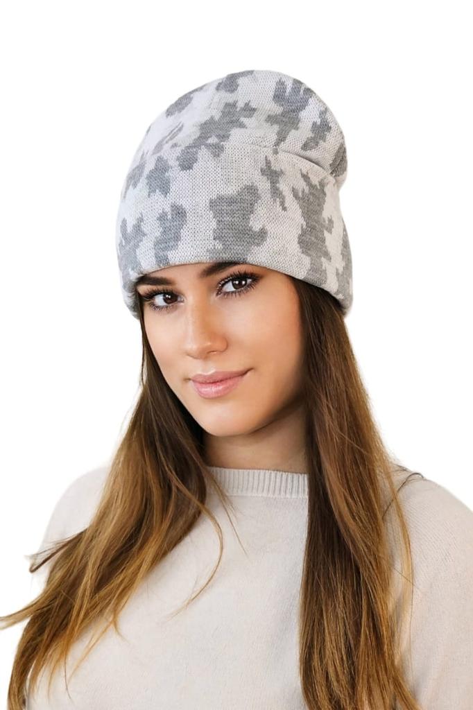 Ventura Winter Camo Beanie Hat White