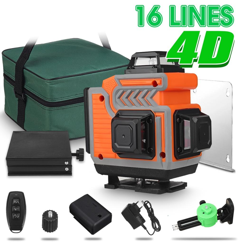 4800mAh IP54 16 Lines Laser Level 4D Self-Leveling 360 Horizontal And Vertical Cross Super Powerful Green Laser Level APP Control
