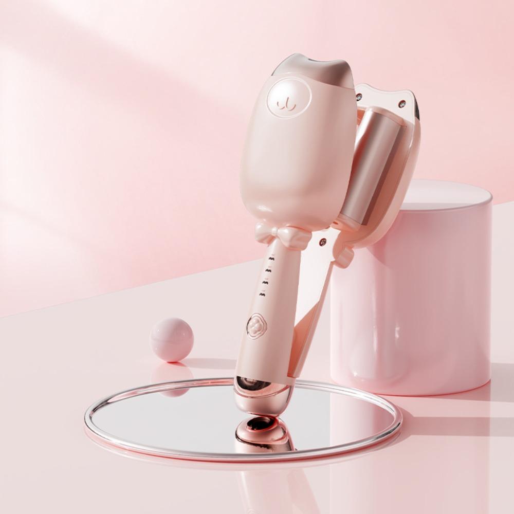 32mm Hair Curling Iron Egg Roll Fast Styling Tools Portable Hair Waving Iron Women розовый