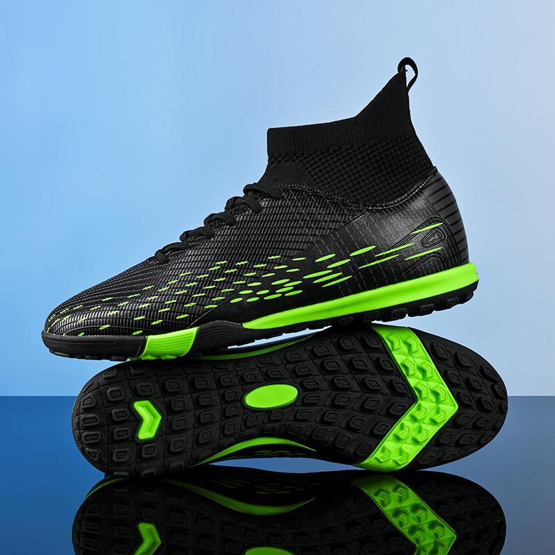 35-45Kids Soccer Shoes  Adult Large Fashion Long Nail High Top Football Shoes Football Training Sneakers