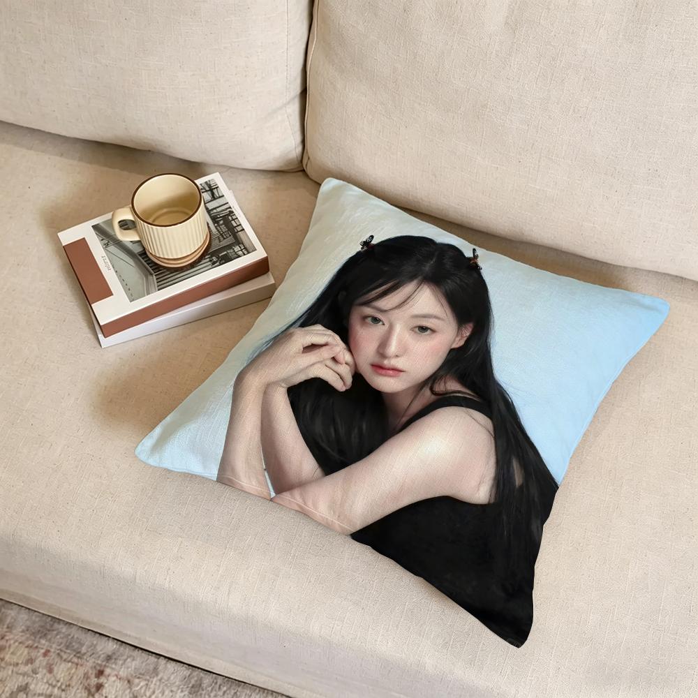 K-Kim Ji-Won Cushion Cover Fabric Soft Furnishing,Pillowcase, Cushion Cover, Sofa Pillow, Home Decoration