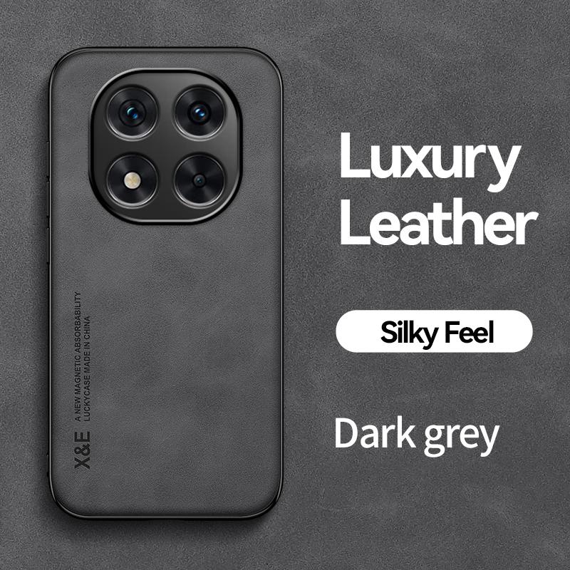 KEYSION Luxury Retro PU Leather Case for Redmi Note 14 4G 14 Pro 5G Silicone+PC Shockproof Phone Cover for Redmi Note 14 Pro+ 5G