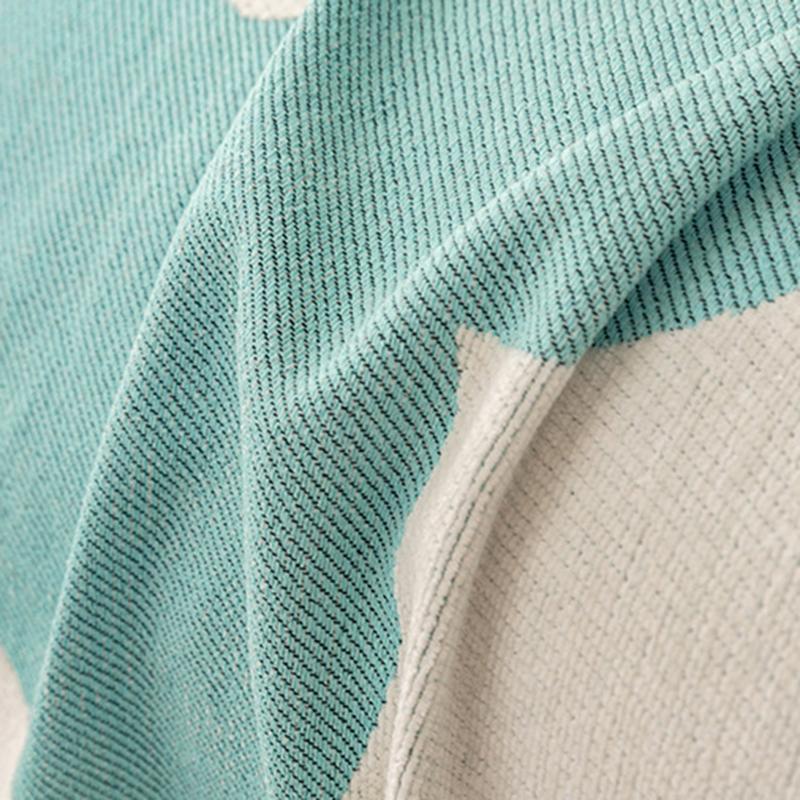 Chenille Jasmine Flower Printed Sofa Cover Double Face Usable Stain Resistant Couch Towel Machine Wash Easy-Care Soft Home Decor