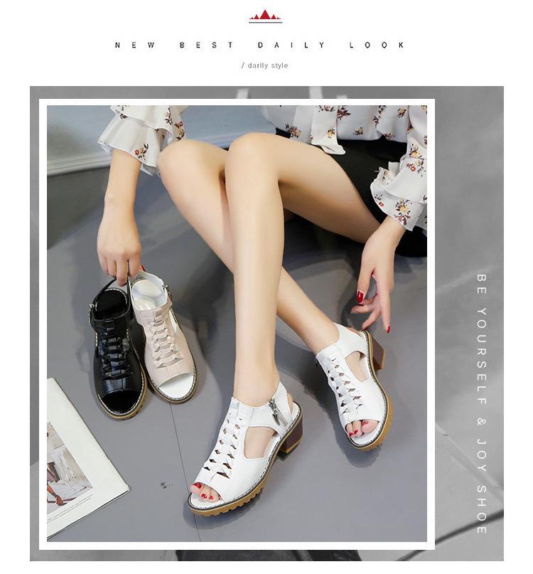 Plus Size Women's Peep Toe Sandals - Chunky, Flat, and Mid Heel Options with Tendon Sole & Side Zipper for Summer.