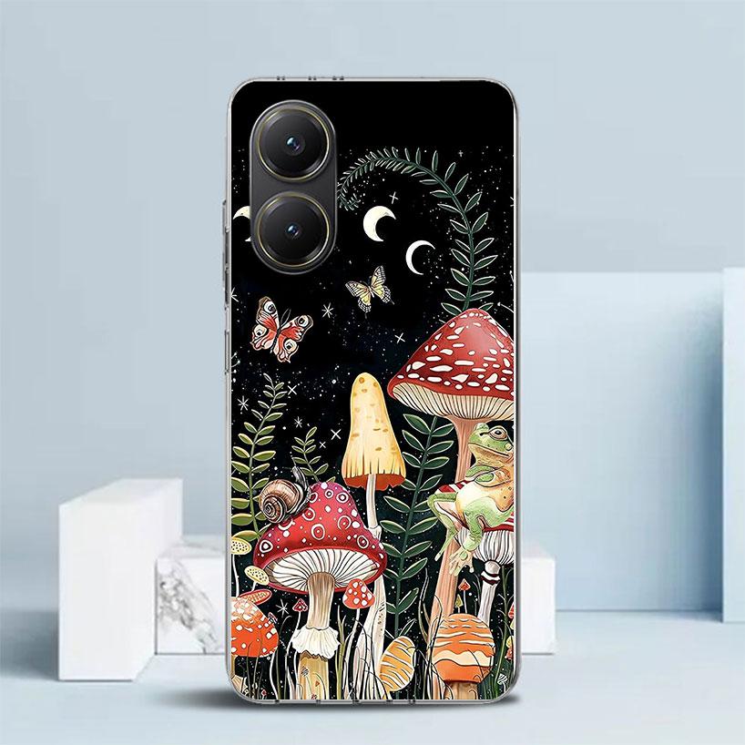 Colorful Mushroom Soft Cover for Xiaomi Poco F7 Ultra X7 X6 X5 Pro M7 Phone Case Redmi 15 15C 13 13C 12 12C 10 10C Print Shell P
