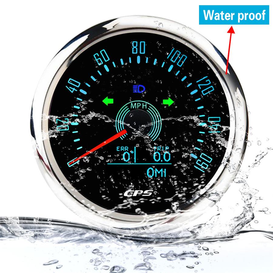 85mm 3in1 Digital GPS Speedometer Gauge w/COG Trip 160MPH For Car Marine Yacht