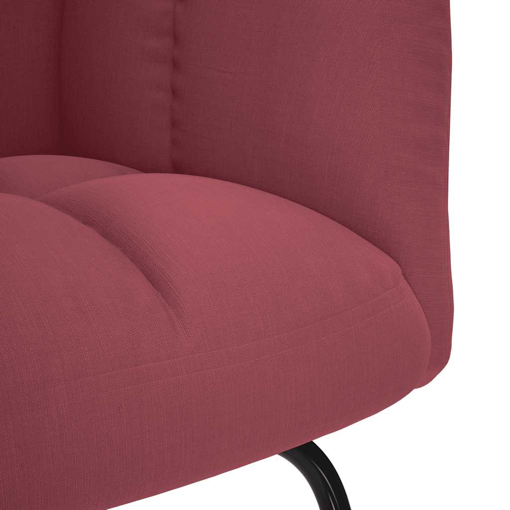 Rocking Chair Burgundy Fabric
