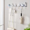 6 Hooks Mediterranean Style Coat Rack,Creative Wooden Ocean Home Decor, Practical Wholesale, Easy To Install, Wall Mounted, Metal and Wood, for Home
