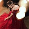 Rote Toast Braut 1011 Neues Hochzeitskleid Verlobungskleid Rückkehrkleid Atmosphärisch Sommer Lang