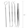 Professional Stainless Steel Dentist Explorer Probe Set Teeth Clean Hygien Examination Tool