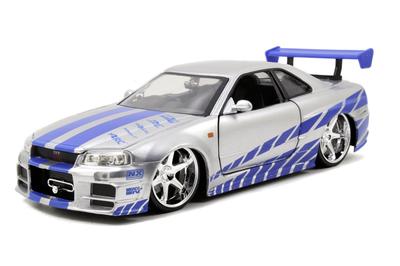 Jada Toys Maßstab Fast & Furious Diecast Auto Nissan Skyline 1/24 & Brians GT-R (R34) [Gebraucht]