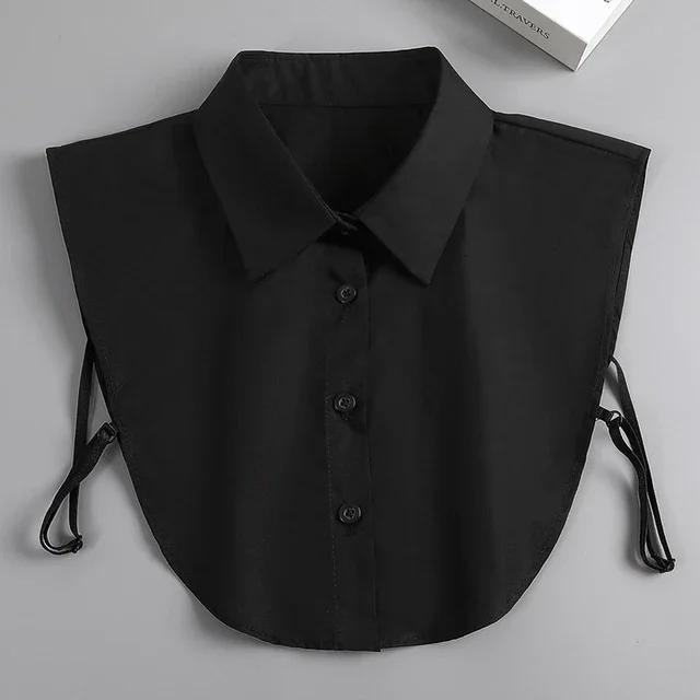 Fashion Front Tie White Fake Collar for Women Stand Detachable Collar Fake Girls Vintage Lace Ladies False Blouse Collar